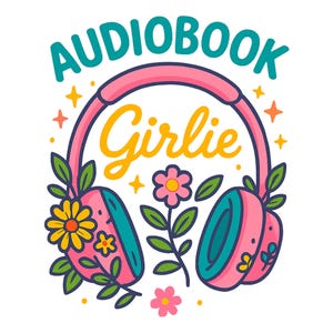Audioboek girlie, png PNGEgg | Schattige koptelefoon met bloemen | Digitale kunst boekenliefhebber | Vrouwelijk lezen, png PNGEgg | Sublimatieontwerp
