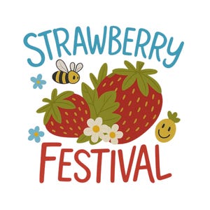 Strawberry Festival Png Sublimation Design, Summer Strawberry Festival, Strawberries Png, Berries Png , Summer Design, Strawberry season