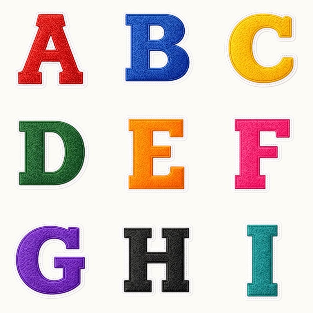 Flowing Thread Alphabet PNG | A-Z Colorful Thread Letters, Embroidery ...