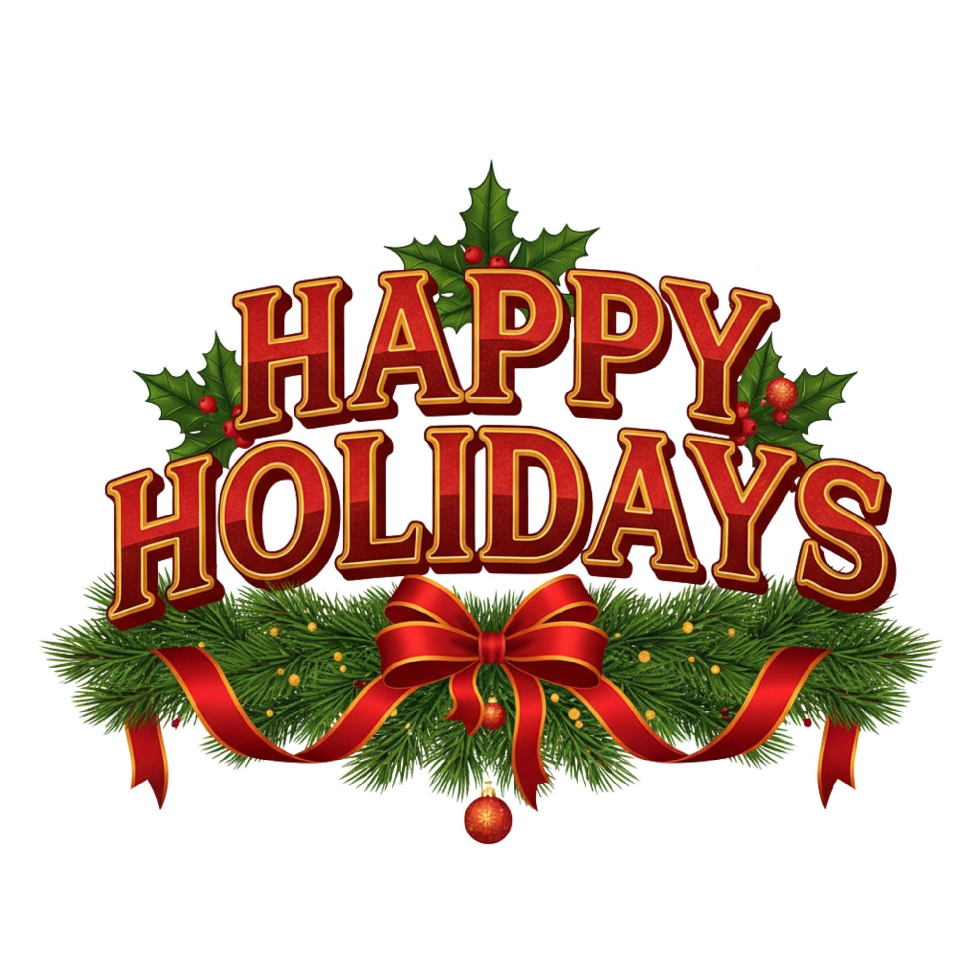 Happy Holiday Wreath - Etsy