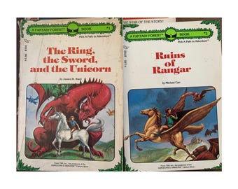 Vintage Fantasy Forest Books: Choose Your Own Adventure - TSR Paperbacks