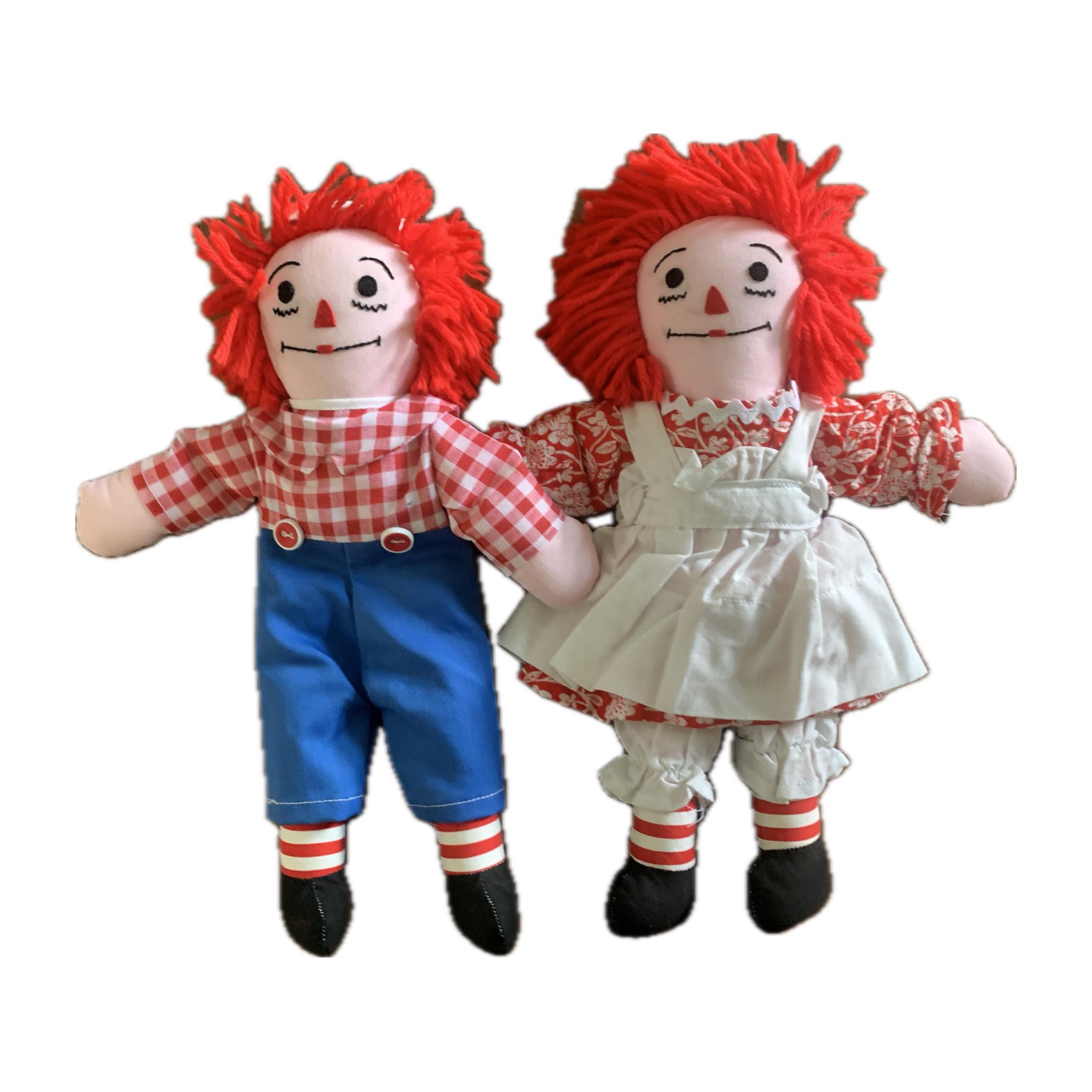 Vintage Raggedy Ann and Andy Dolls, 15 Inch, Hand Stitched - Etsy