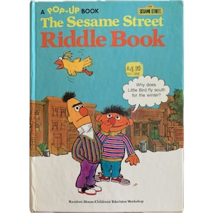 Vintage 1977 Sesame Street Riddle Pop-Up Book