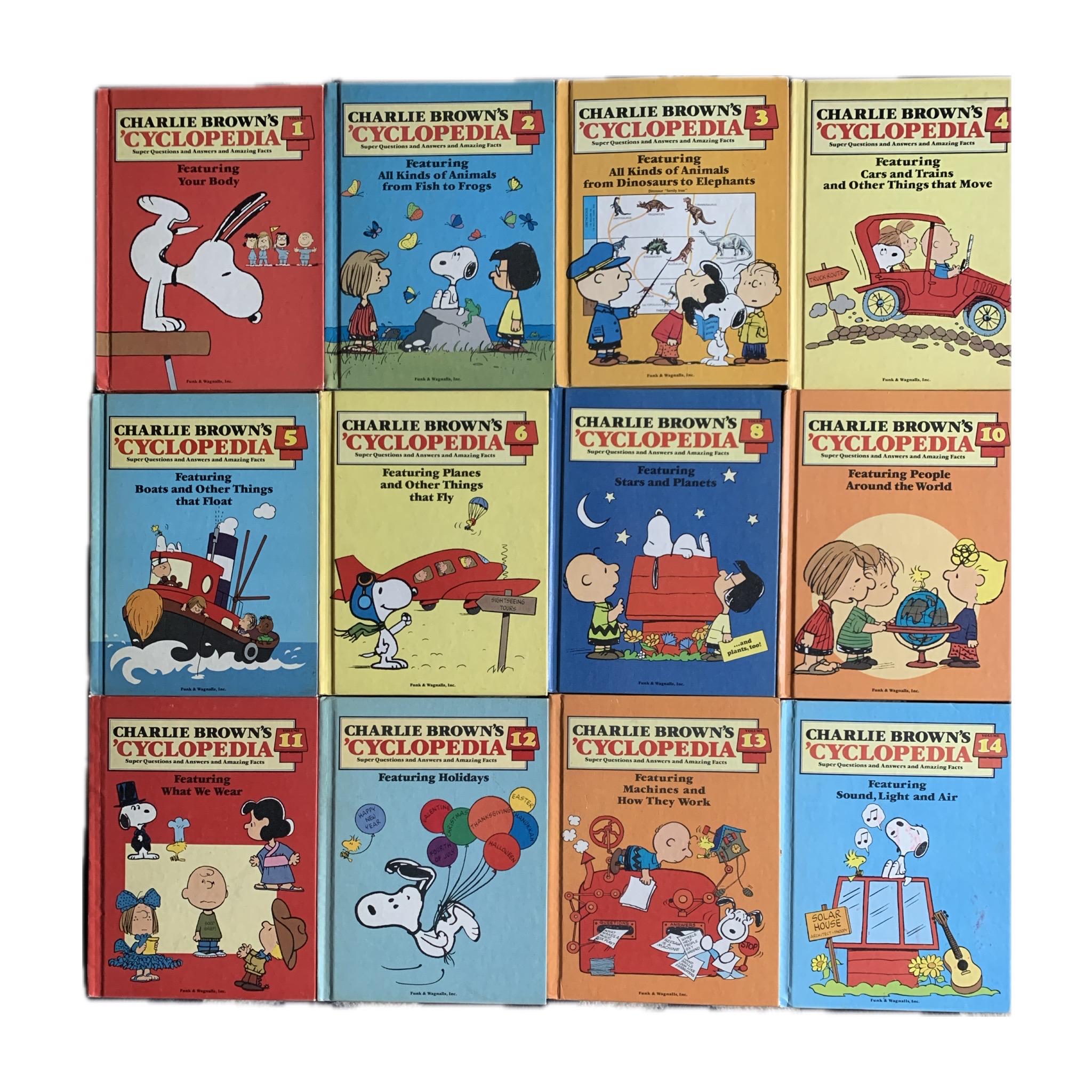 Vintage Charlie Brown's Encyclopedia Book Set (1981) – Volumes 1–6