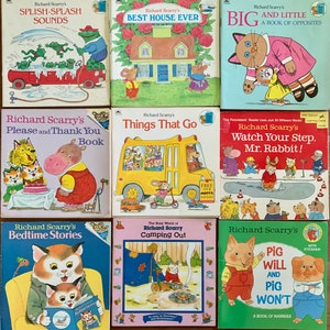 Sold separately, Richard SCARRY Golden paperback books, vintage childrens book, nursery decor, early reader