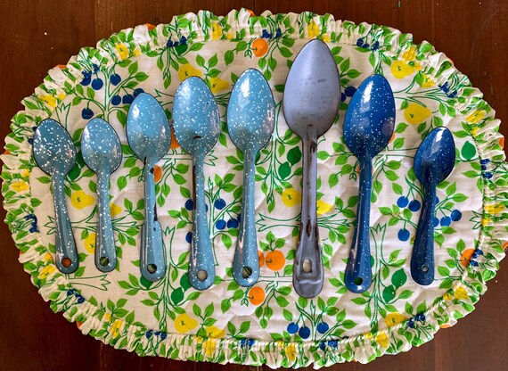 Enamel spoons best sale antique