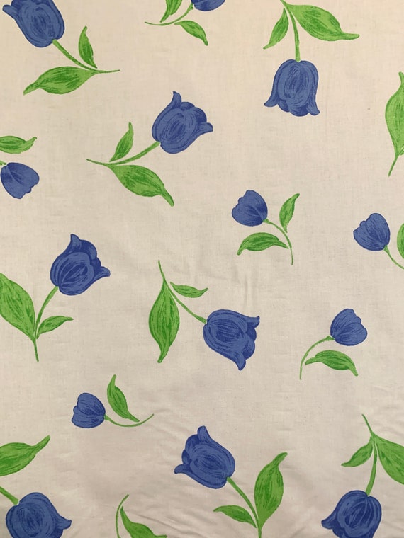 Blue Tulip Fabric South Beach Designs Etsy