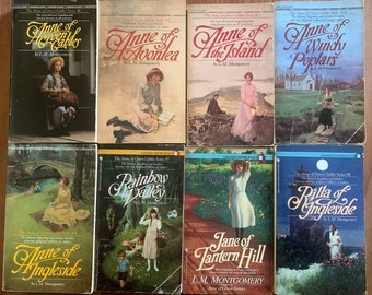 Sold separately, Anne of Green Gables Series, by L.M. Montgomery, vintage paperback set,