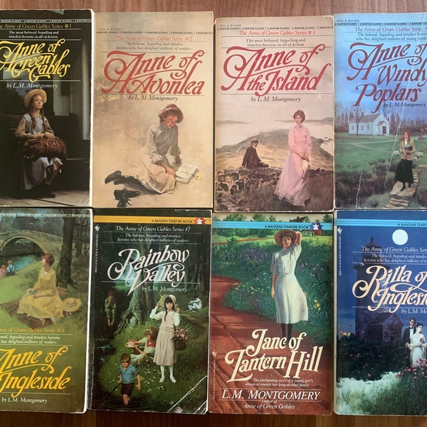 Sold separately, Anne of Green Gables Series, by L.M. Montgomery, vintage paperback set,