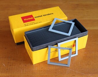 Unused Kodak metal binders for 2x2 inch slides, B350, Box of 50,