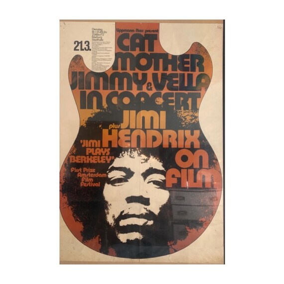 Vintage 1972 Jimi Hendrix “jimi Plays Berkeley” German Concert