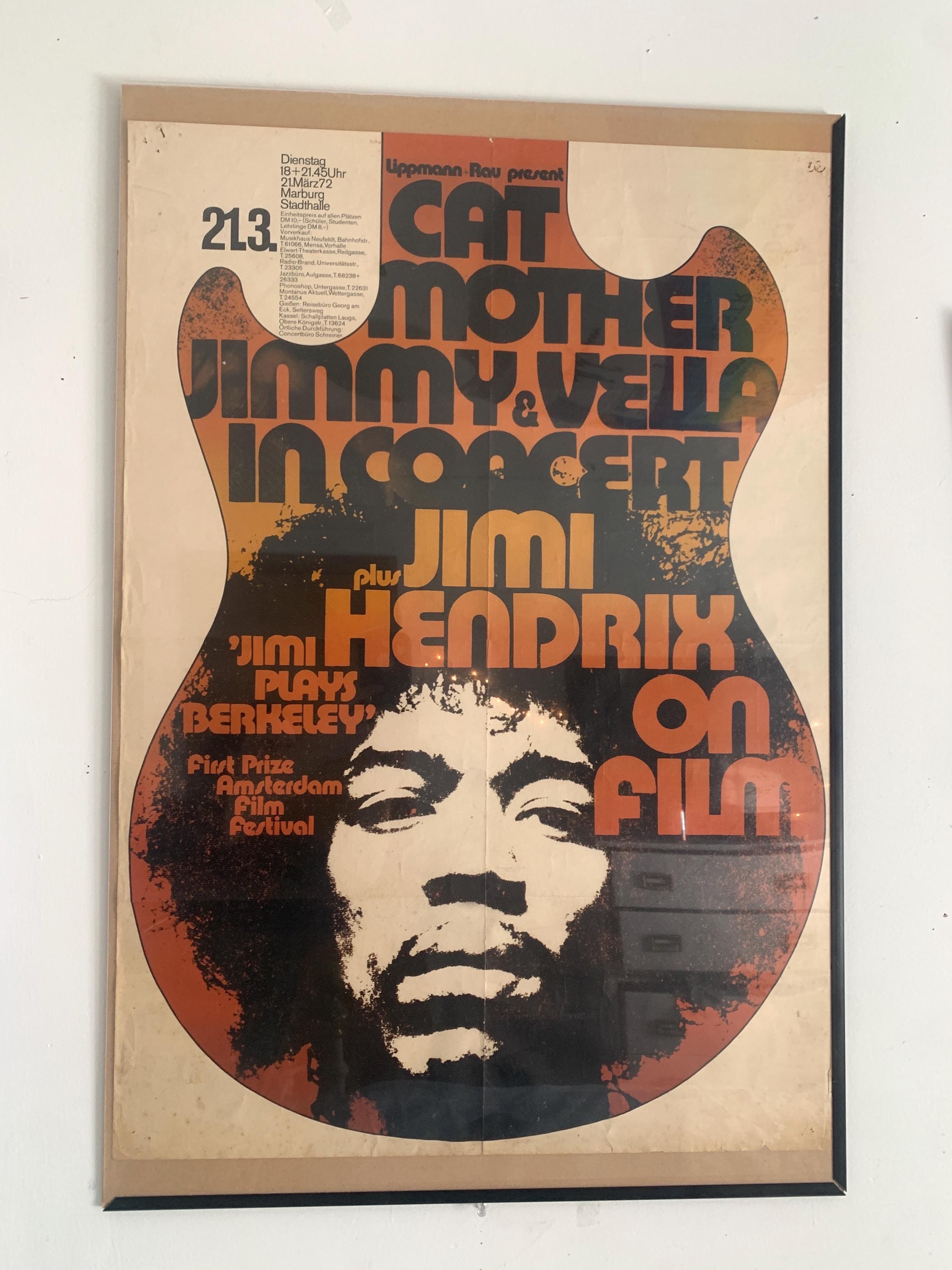 Vintage 1972 Jimi Hendrix “jimi Plays Berkeley” German Concert