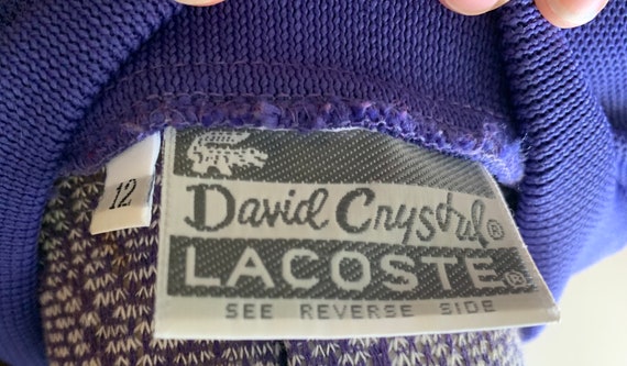 Vintage Dark purple David Crystal LACOSTE  polo d… - image 6