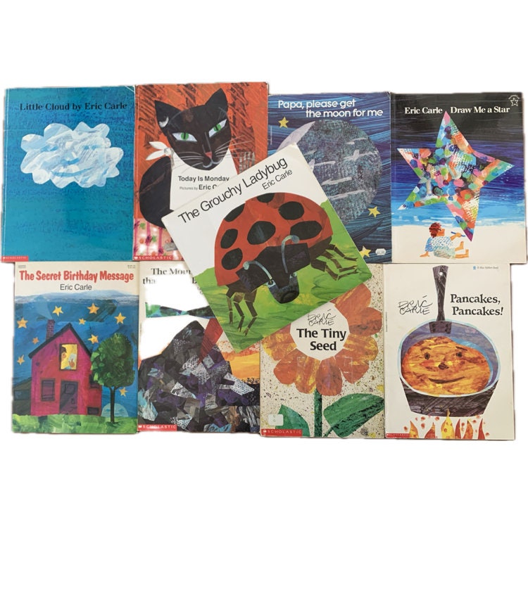 1990s Eric Carle Paperback Books, 9 Books, Vintage, Early 1990s Eric Carle Paperback Books, 9 Books, Vintage, Early