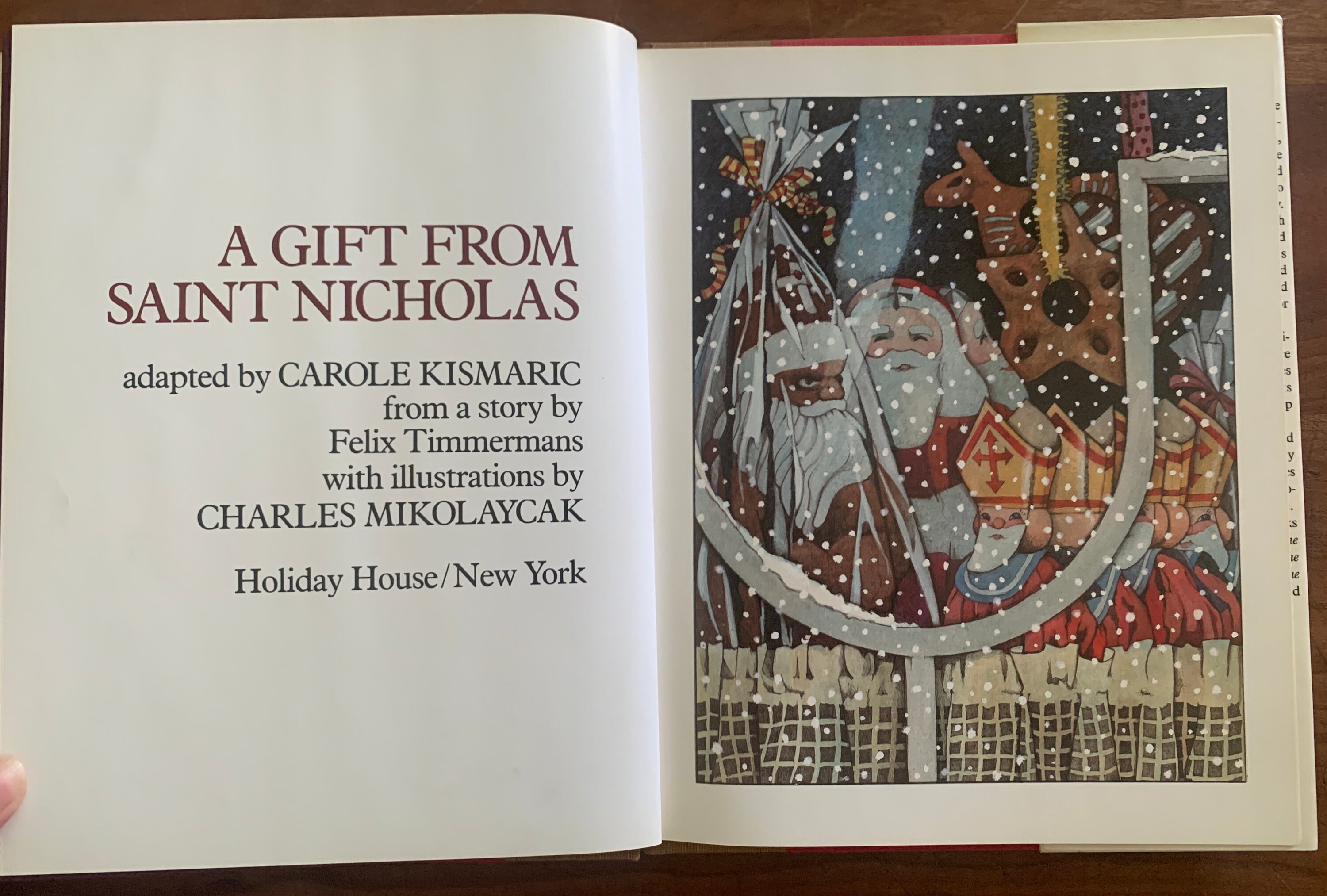 A Gift From Saint Nicholas: 1988 First Edition Christmas Book - Etsy