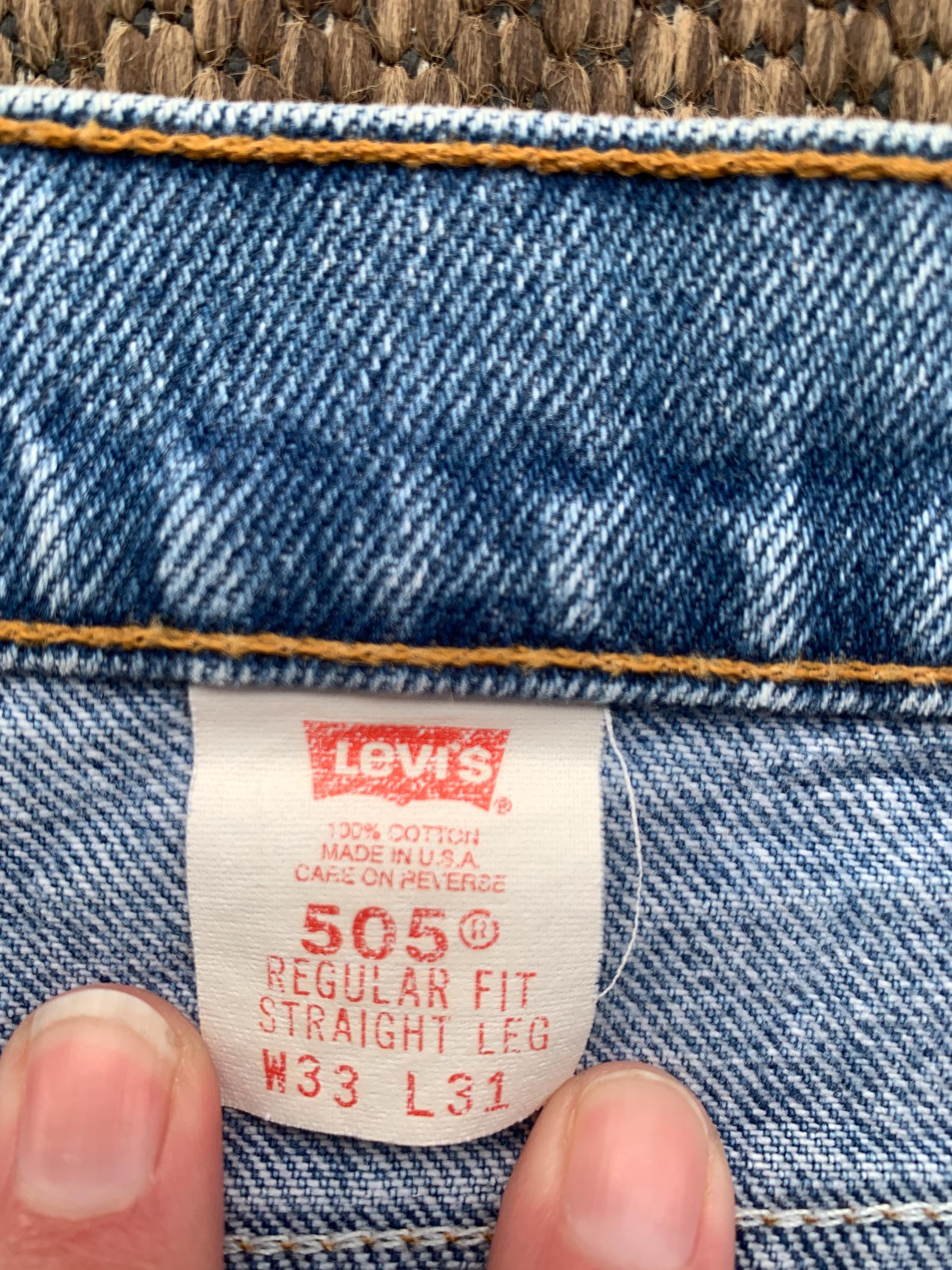 Vintage Levi's 505 Orange Tab Jeans – W33 L31 – Made in USA (1997