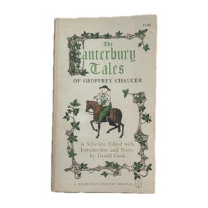 The Canterbury Tales of Geoffrey Chaucer, vintage book 1961 printing, English poetry
