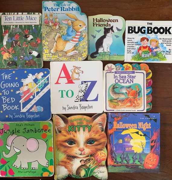 Diez mini libros, mini biblioteca de inicio, libros infantiles