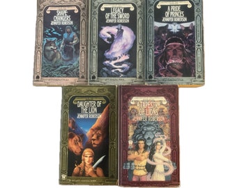 Chronicles of Cheysuli, by Jennifer Roberson volumes, 1, 3,5,6 and 8, Fantasy fiction, magical warriors, vintage books