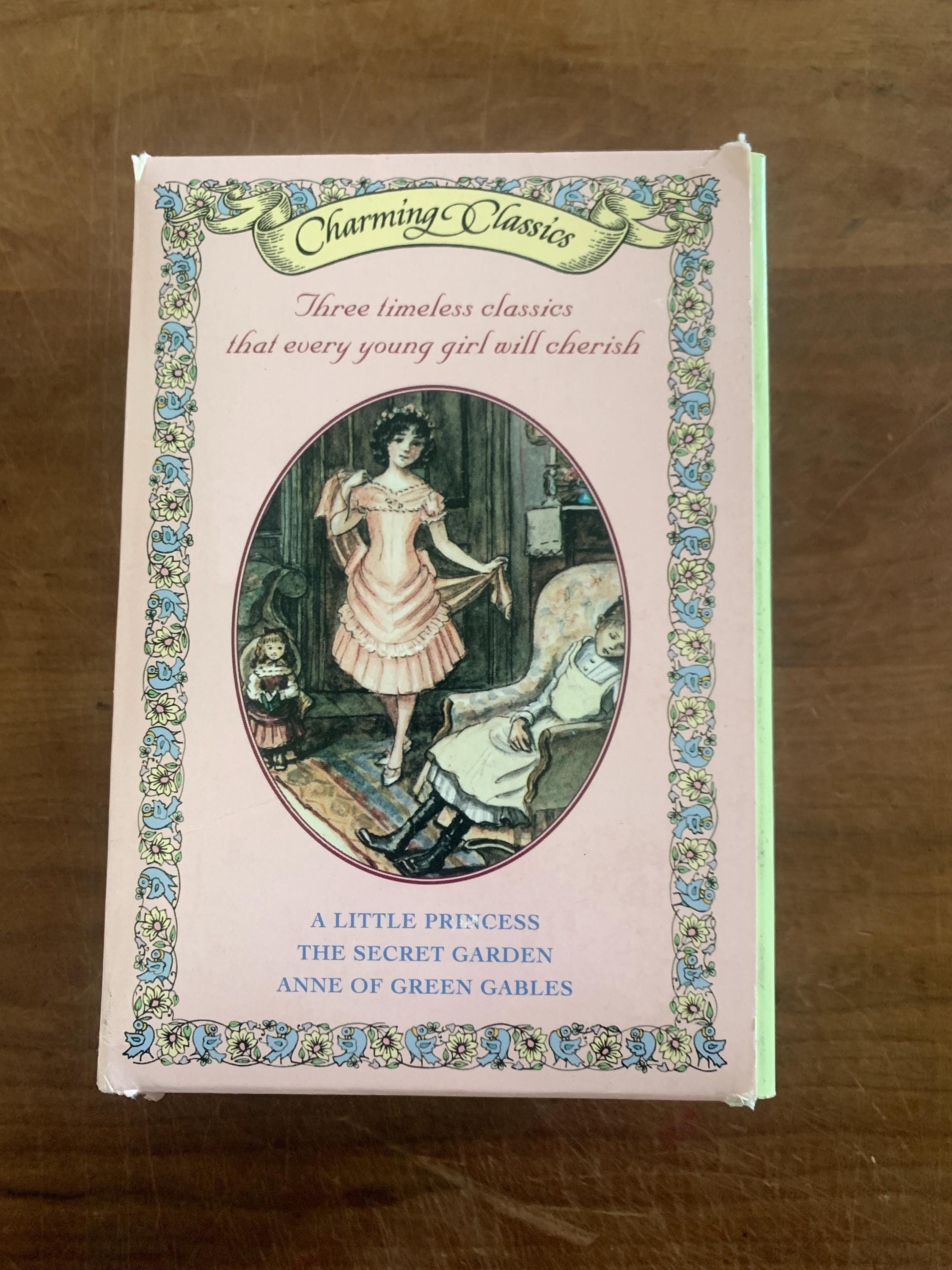 Vintage Children's Book Set: Secret Garden, Little Princess, Anne