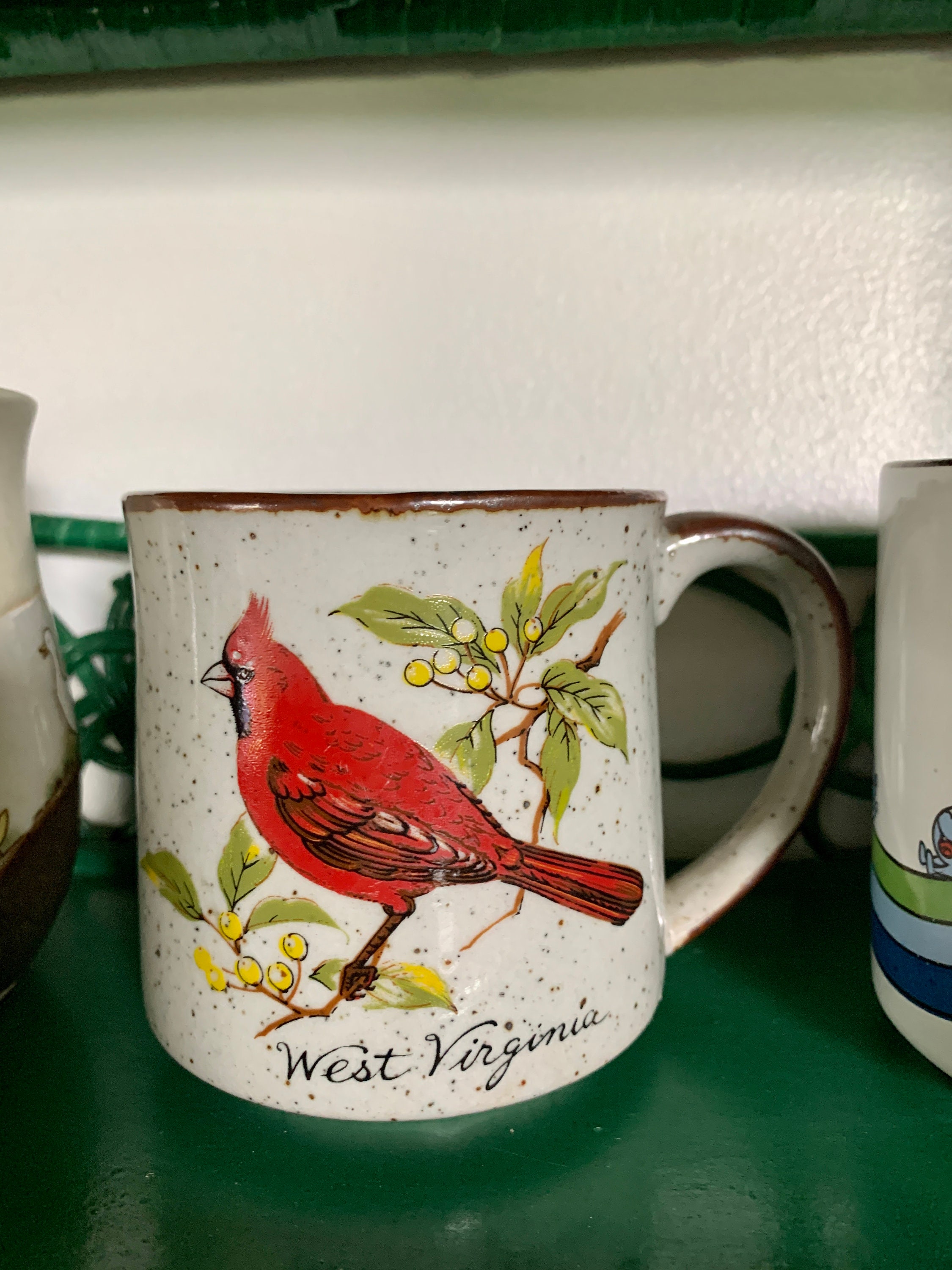 Sold Separately, Vintage Mugs, Stoneware, Cardinal, Vintage, Retro