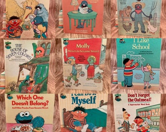 Vintage 1980s Sesame Street Book Club Books: Jim Henson Muppets
