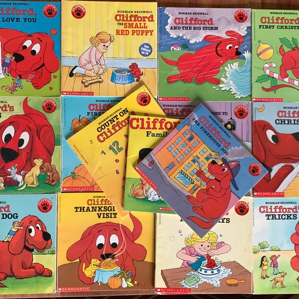 Sold separately, Clifford The Big Red Dog series by Norman Bridwell, vintage paperback books, childrens books