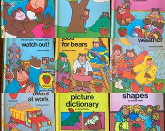 Vintage Richard Hefter Strawberry Books Set: 1970s Children's Decor