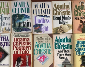 Sold separately, Agatha Christie vintage paperbacks, mystery, suspense, novels
