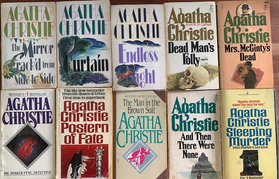 Sold separately, Agatha Christie vintage paperbacks, mystery, suspense, novels