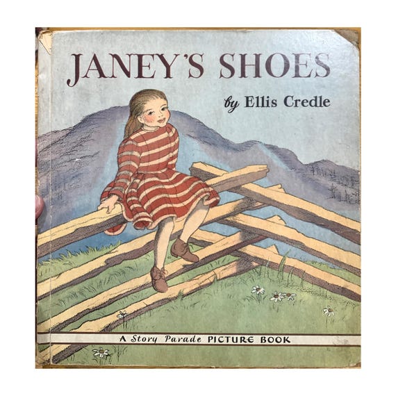 Vintage Children's Book: Janey's Shoes by Ellis Credle, 1942 - Etsy