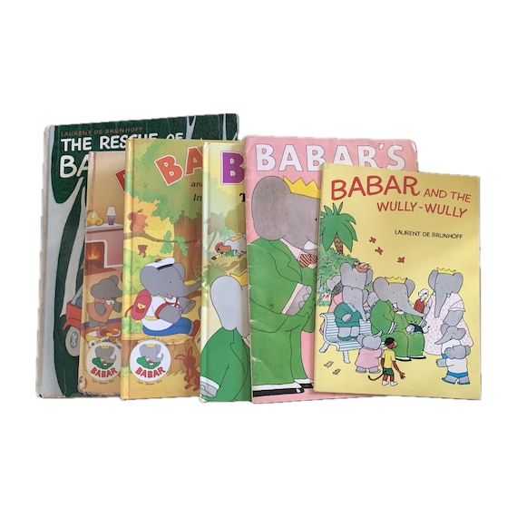 Babar Six Book Set, by Jean and Laurent De Brunhoff Vintage