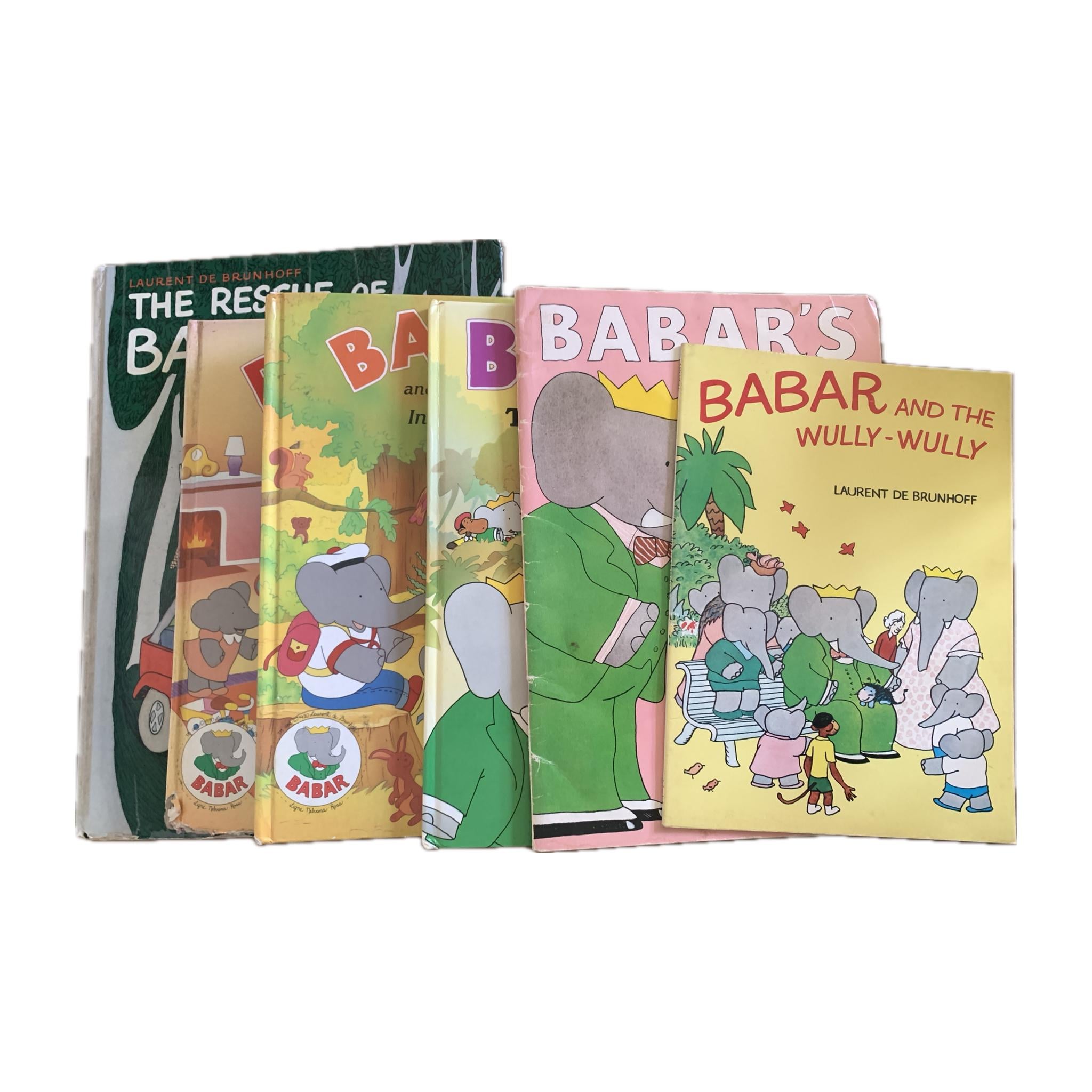 Babar Six Book Set, by Jean and Laurent De Brunhoff Vintage