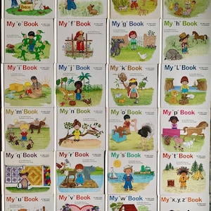 1990s Jane Moncure A-Z Book Set: Illustrated Hardcover Homeschool Books