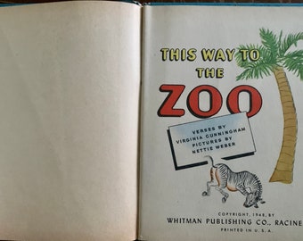 This Way to the Zoo: 1948 Vintage Children's Book - Etsy
