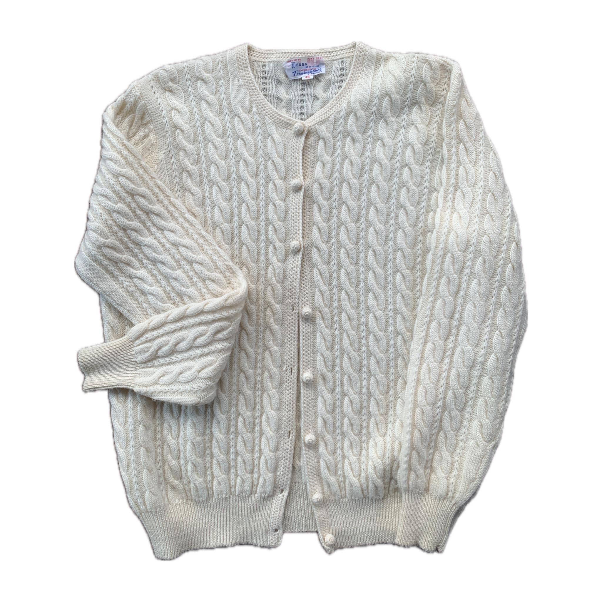 Vintage Deans of Scotland Shetland Wool Sweater M 44 Blue