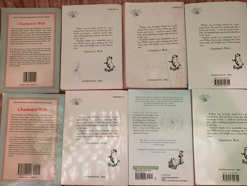 Charlotte's Web by EB White, Illustrated by Garth Williams - Etsy
