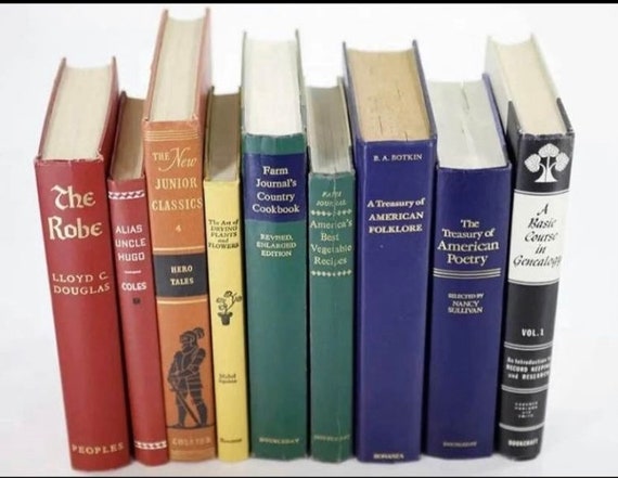 Authentic Books for Decoration, Distressed Canvas/decorative