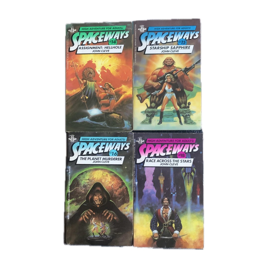 Spaceways Banner Vintage Spaceways Sci-fi Paperbacks – Set of 4, 1984 - Etsy