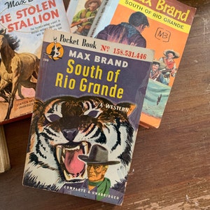 22 books, Vintage MAX BRAND, Western books collection, cowboys, Wild West, vintage westerns 1950s