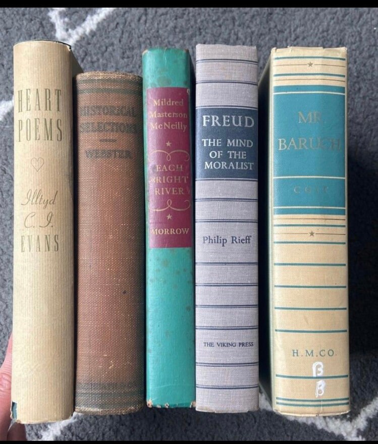 Lot of 5 - Vintage Collectible Old Antique Books - Unsorted Mix