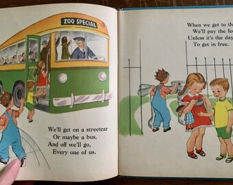 This Way to the Zoo: 1948 Vintage Children's Book - Etsy