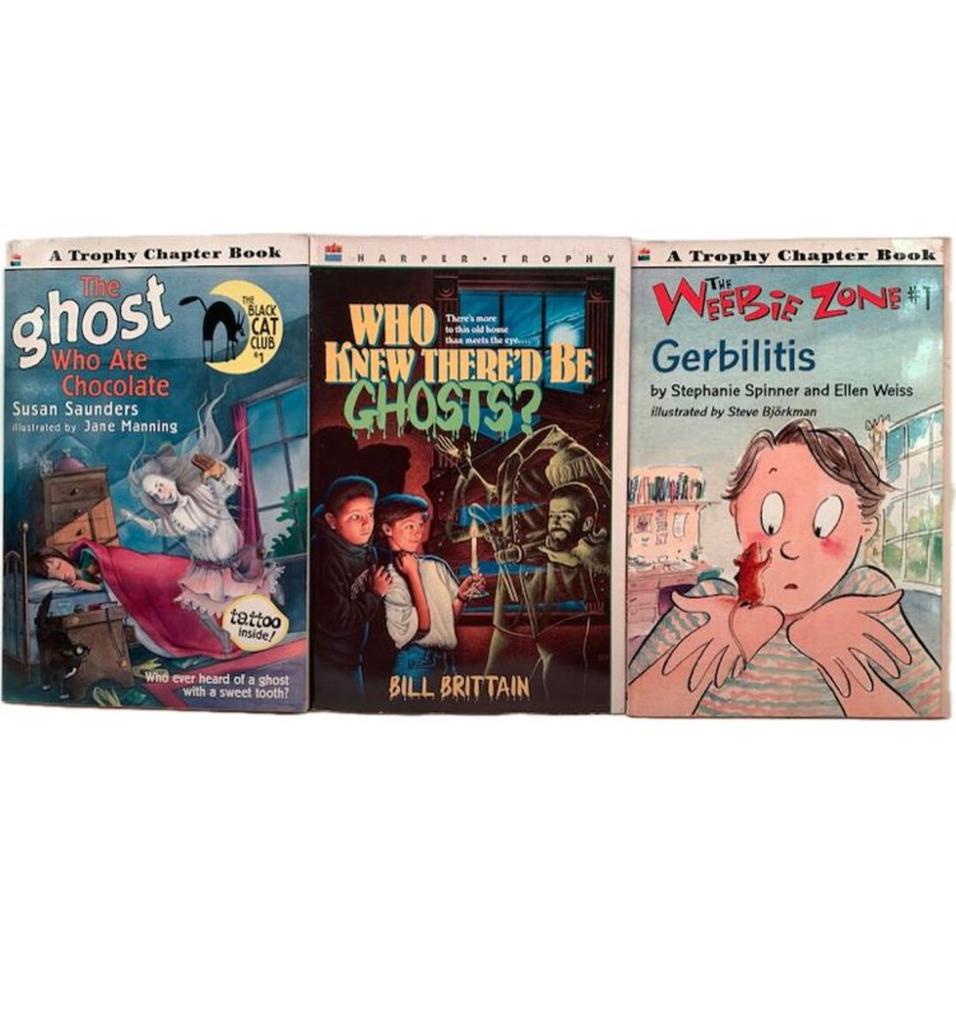 Three Vintage Harper Trophy Chapter Books, Halloween Books, Young ...