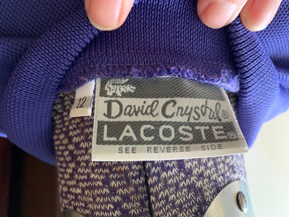 Vintage Dark purple David Crystal LACOSTE  polo d… - image 5