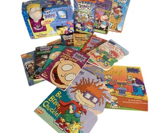 Vintage 90s RUGRATS Collection: Books, VHS, Angelica Toy