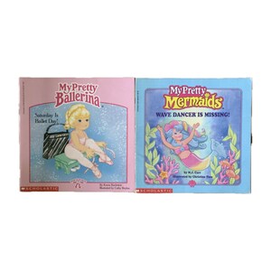 Vintage My Pretty Ballerina & Mermaid Books - 1980s/90s Kids&#39; Set