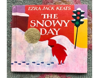The Snowy Day by Ezra Jack Keats, vintage childrens book,