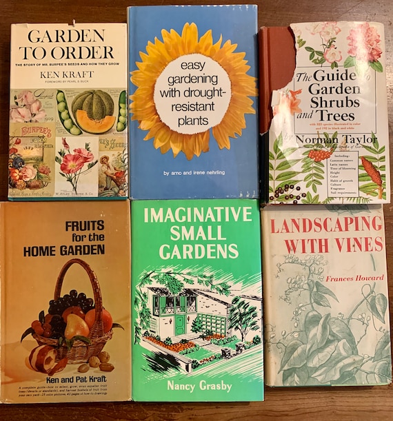 Six Vintage GARDENING BOOKS From the 1960s Etsy