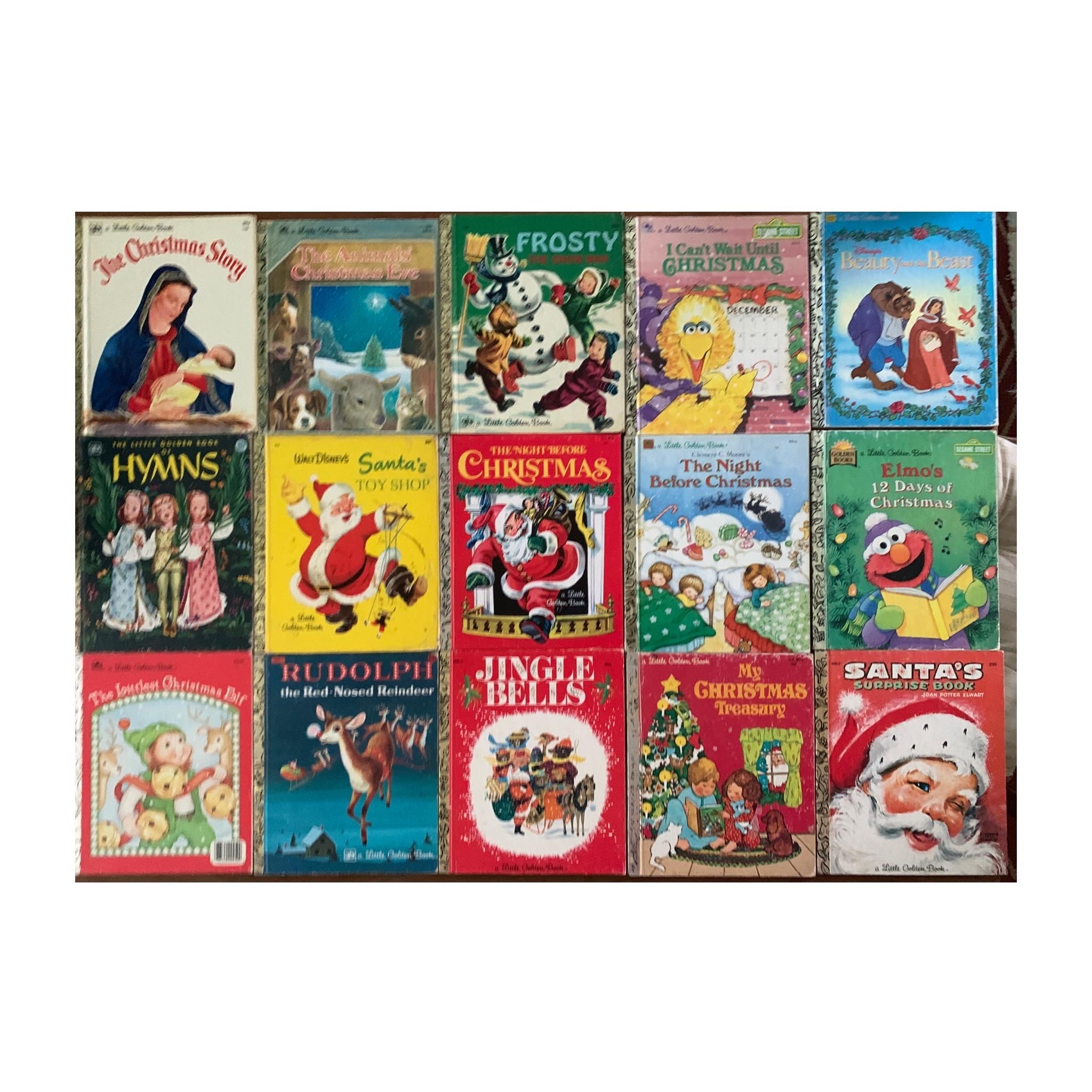 Vintage Little Golden Books Christmas Collection - 15 Holiday