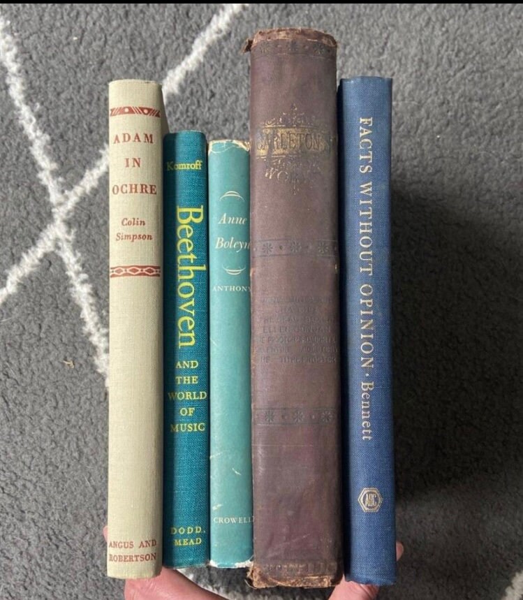 Lot of 5 - Vintage Collectible Old Antique Books - Unsorted Mix